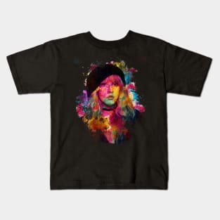 Stevie Nicks - Watercolor Illustration Kids T-Shirt